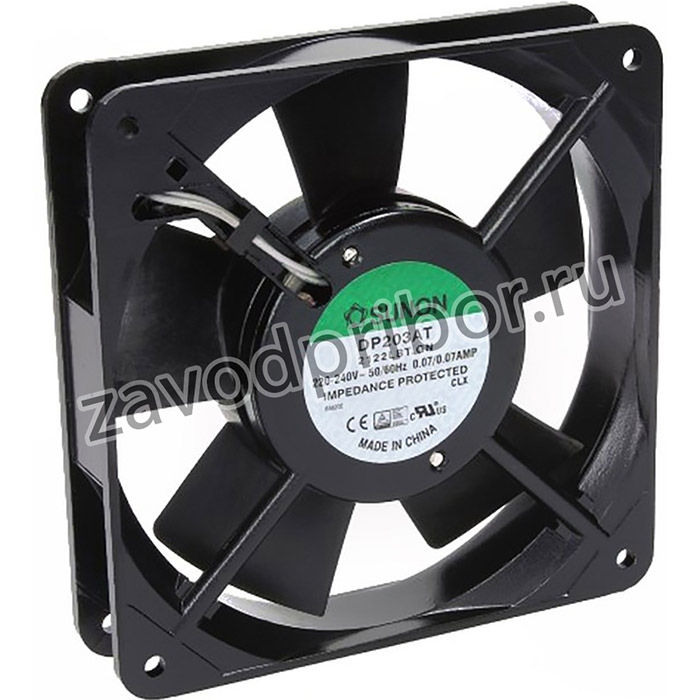 DP203AT2122LBT, Вентилятор осевой, 230В AC, 120х120х25мм, 0.07А, 14Вт, качения, 1700об/мин