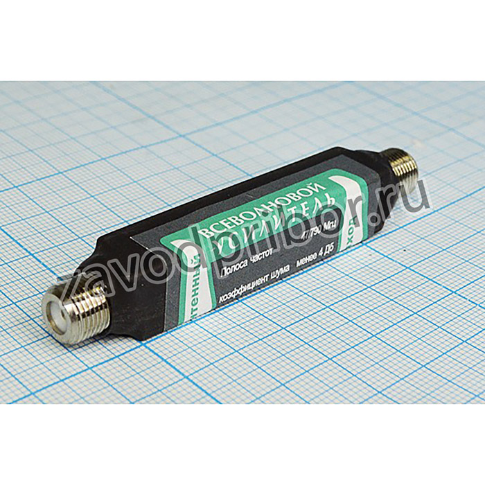 Антенный усилитель МВ-ДМВ-T2, гнездо F-гнездо F, коэффициент усиления 20дБ, 12В, всеволн.усилитель; ант усил МВ-ДМВ-T2\гн F-гн F\20дБ\12В\\в