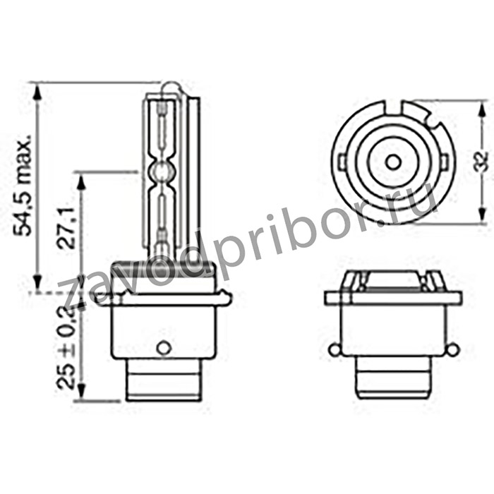 1987302914, Лампа D2S 35W P32D-2 XENON GIGALIGHT HID