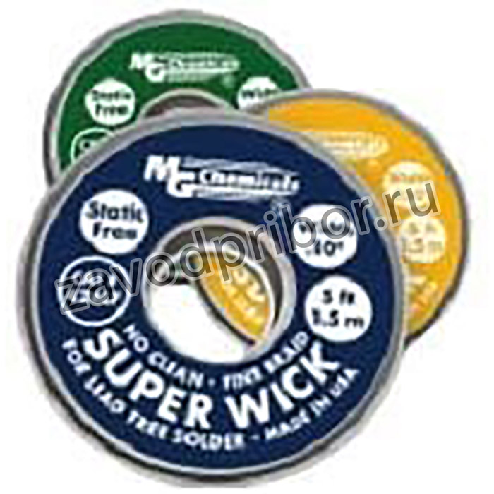 425-LF, Desoldering Braid / Solder Removal SUPRWIK.075in WIDTH GREEN 5FT LENGTH LF