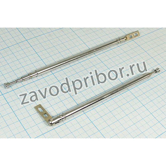 Антенна телескопическая, S=5 d=6мм L=140-444мм, № 3336 ант т/скоп\П 6,0x24,0x1,0\d 6\L140~444\5\; ант т/скоп\П 6,0x24,0x1,0\d 6\L140~444\5