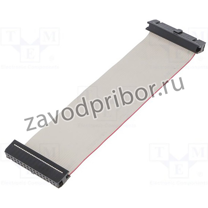 FC30300-0, Шлейф с разъемами IDC, 30x28AWG, Ш.шлейфа: 1,27мм, 0,3м