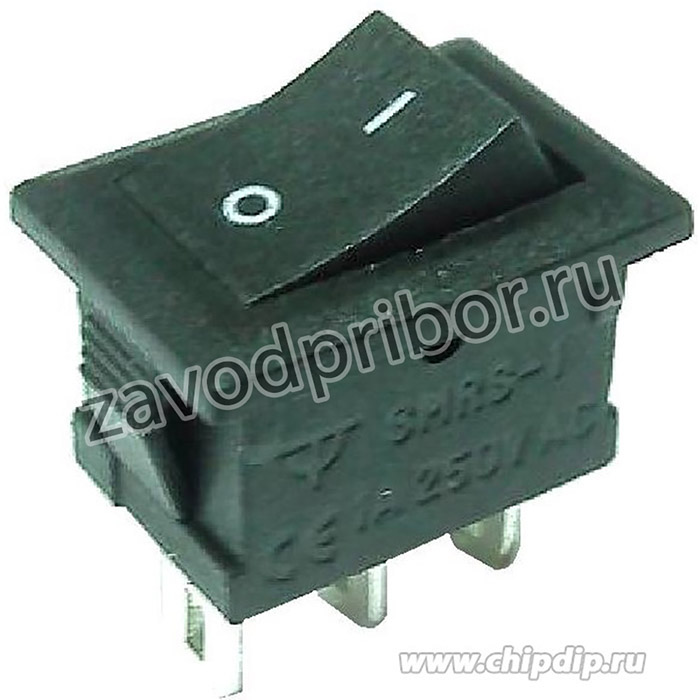 SMRS-102-1C3-B, Переключатель ON-ON (1A 250VAC) SPDT 3P, черная клавиша