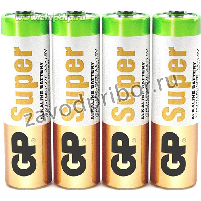 Батарейка GP Super Alkaline АА (LR6) 4 шт. (15А-SB4)