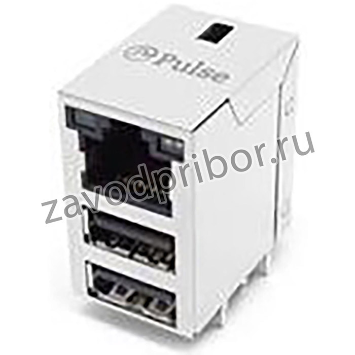 JW0-0009NL, Conn RJ-45/Dual USB F/F/F 10/4/4 POS Solder RA Thru-Hole 22 Terminal 3 Port Tray