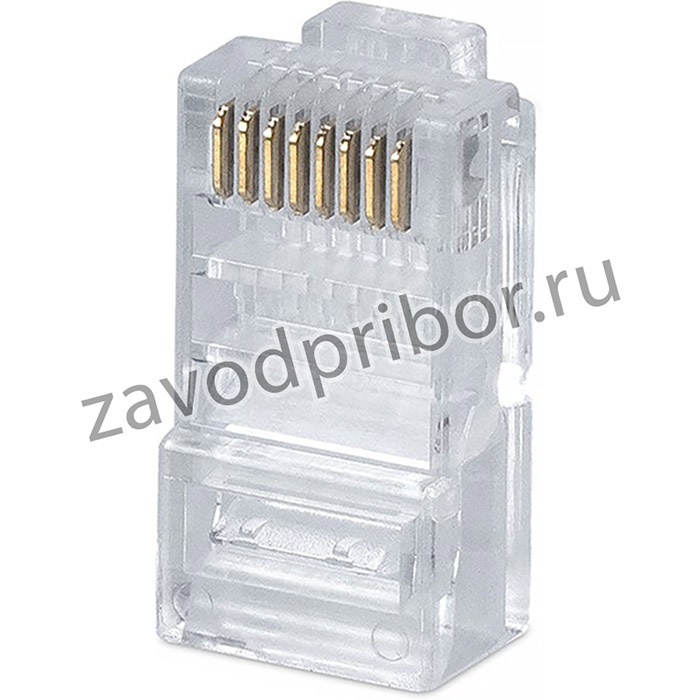 Cabeus 8P8C Коннектор RJ-45 под витую пару, категория 5e, универсальный, для проводников с толщ. по изол. до 1,05 мм