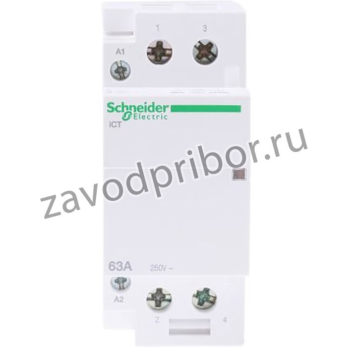 A9C20862, Контактор 2-полюсный установочный, 230-240ВAC, 63А, NO x2, DIN