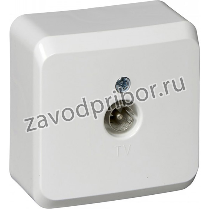 TVA-002B, ЭТЮД Розетка телевизионная TV 0.7дБ наружная белая