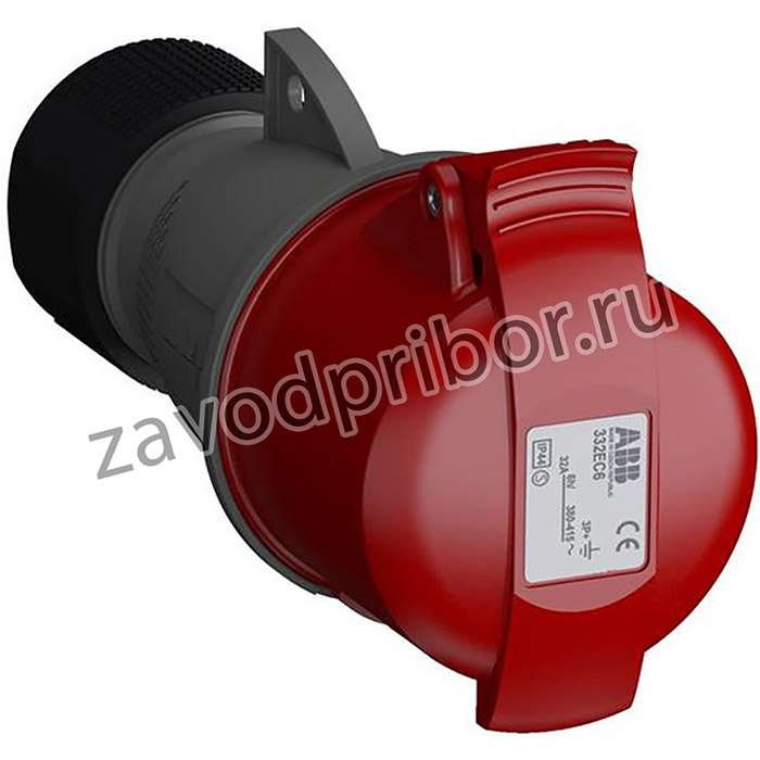 ABB Easy&Safe Розетка кабельная 332EC6,32А,3P+E,IP44,6ч