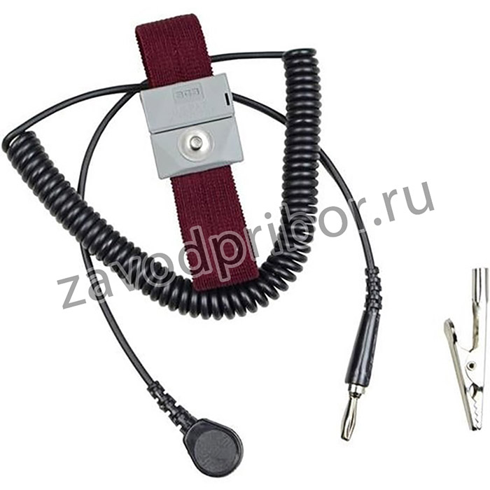 2214, Anti-Static Control Products Wrist Strap, Adjustable, With Coiled Cord 5' Extended