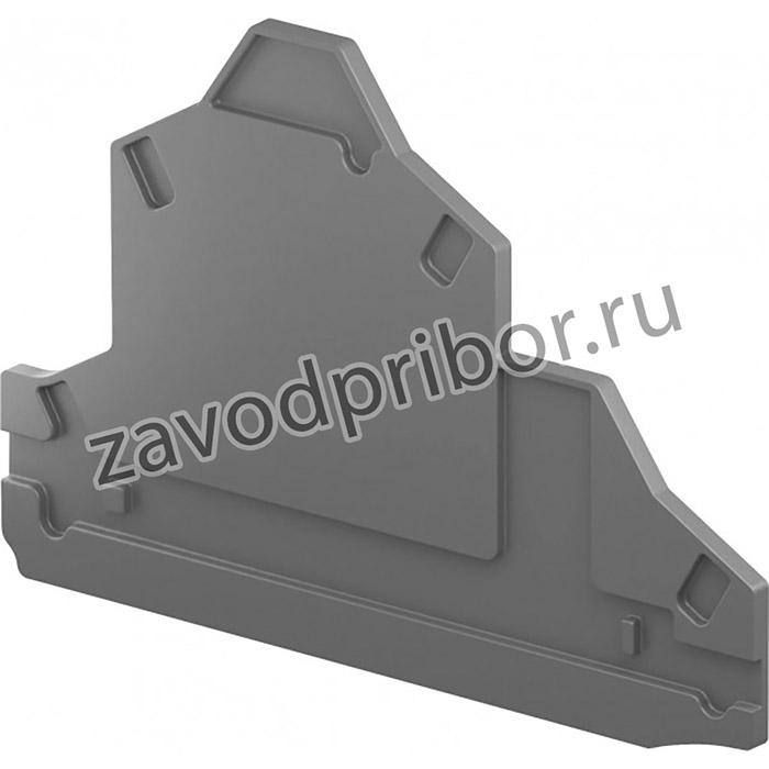 Концевой сегмент EK2.5-D2 для пружинных клемм ZK2.5(4)-D2/5,2, 2мм, темно-серый