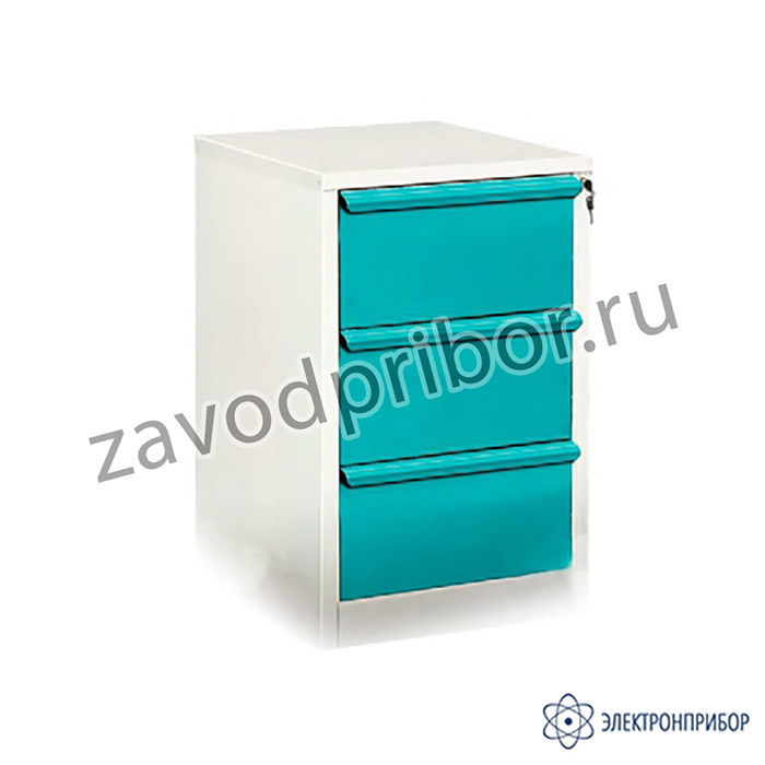 ДР-03/1 LAB RAL9010/5021 — тумба-драйвер лабораторная с 3 ящиками 500*590*800мм