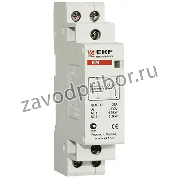km-1-16-20, Контактор модульный 16А 2NO 230В AC (1 модульный) EKF