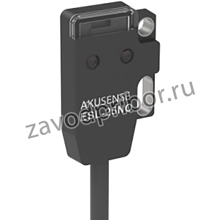 ESL-X08NO фотоэлектрический датчик конвергентный в тонком корпусе, NPN, на свет, Sn=8 мм, 12…24V DC, IP67, кабель 2 м