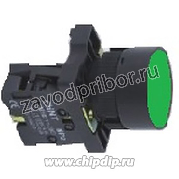 NP2-EA31, Кнопка без фиксации зеленая OFF-(ON) пласт.