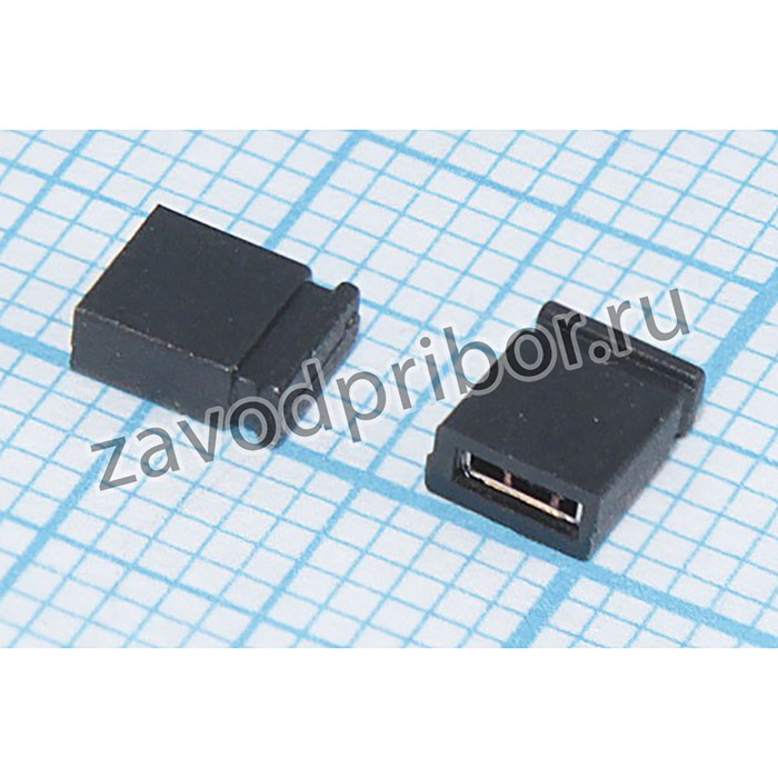 Джампер , P2,00, 2C, h 5,0мм, закрытый, черный; джампер \P2,00\ 2C\h 5,0мм\закр\чер\ \MJ2-C-5\CONNF