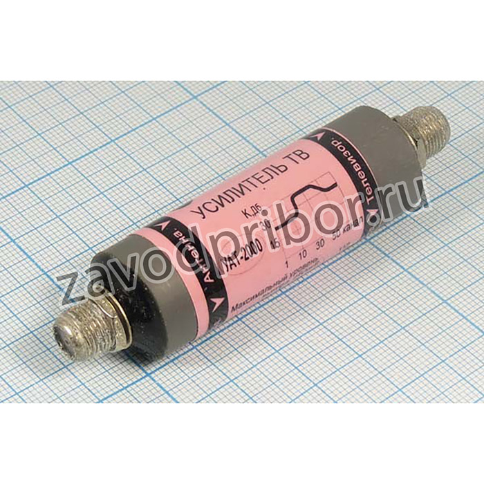 Антенный усилитель МВ-ДМВ, металлический корпус, гнездо F, 40дБ, 12В, УАТ-2000; ант усил МВ-ДМВ\гнF\40дБ\ 12В\\УАТ-2000