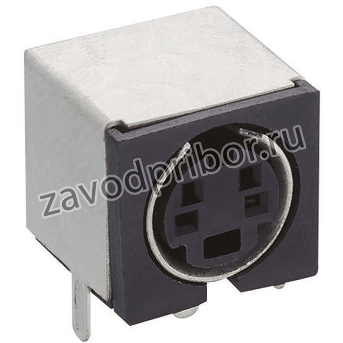 TM0508A/4, Гнездо, DIN mini, "мама", PIN: 4, экранированный, THT, на PCB, 100В