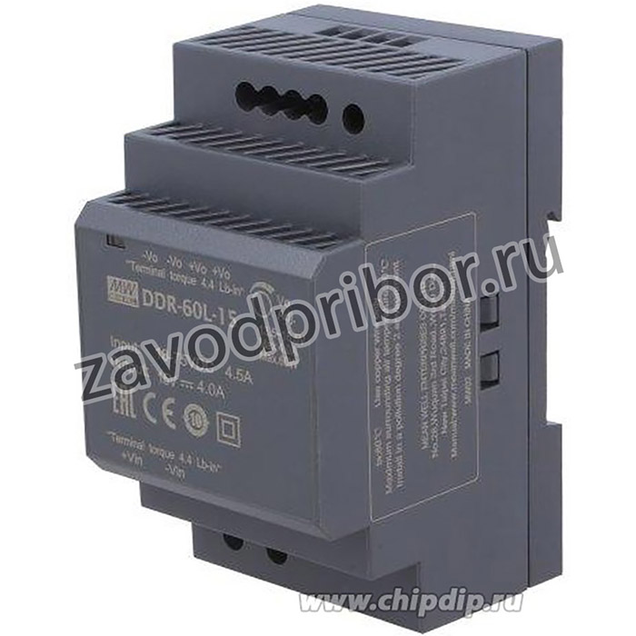 DDR-60G-12, DC/DC преобразователь, 60Вт, вход 9-36В,выход 12В/5А