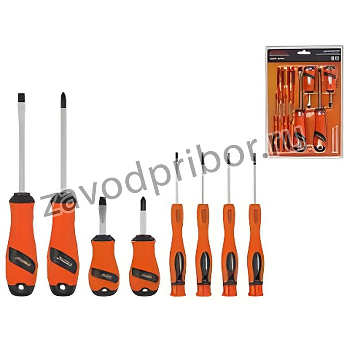 ST30568, Набор отверток 8шт (SL6x100,6x38,3x50,2x50 PH2x100,2x38,0x50,000x50) STARTUL MASTER (ST3056-8)