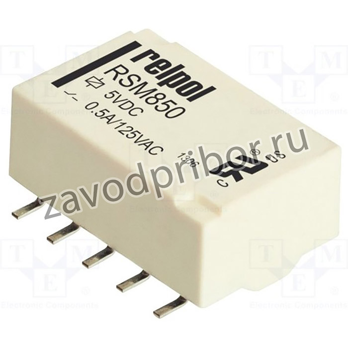 RSM85061128M1005, Реле: электромагнитное, DPDT, Uобмотки: 5ВDC, 0,5A/125ВAC, 2А, SMD