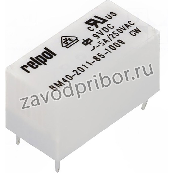 RM40-P-09, Реле электромагнитное, SPDT, Uобмотки 9ВDC, 5A/250ВAC, 5A/30ВDC