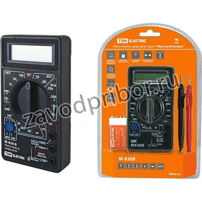 TDM SQ1005-0001 Мультиметр цифровой серия "МастерЭлектрик" М-830В