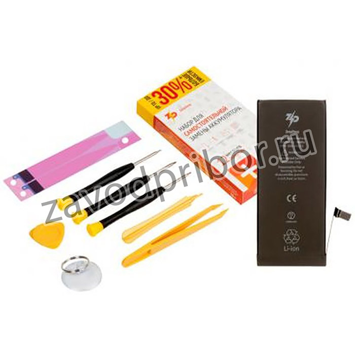 (iPhone 7) аккумулятор в наборе ZeepDeep для iPhone 7 +17% повышенной емкости: батарея 2300 mAh, набор инструментов, монтажные стикеры, прок