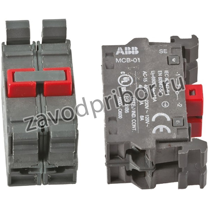 1SFA611610R1020 MCB-02, Modular Series Contact Block, 2NC