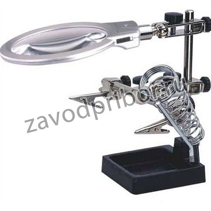 Держатель FZ1090TL с лупой X2,3 X4 2LED d89мм