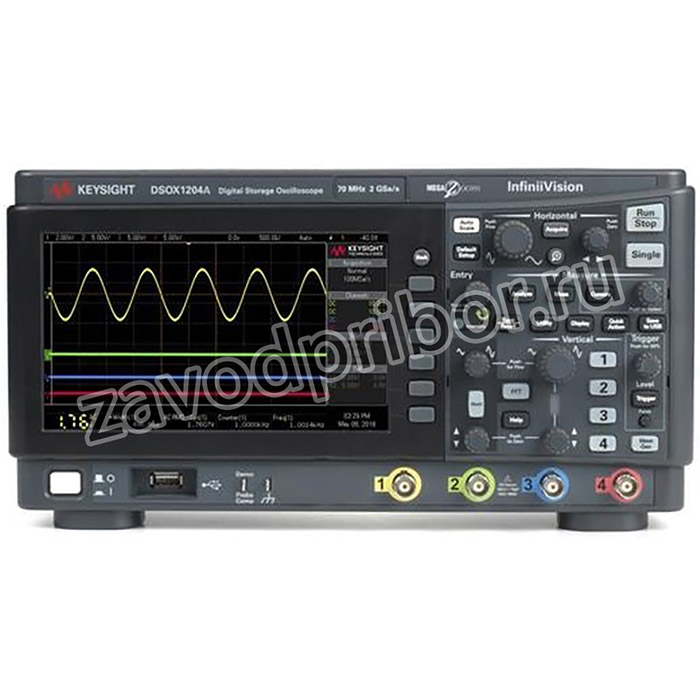 DSOX1204A, Benchtop Oscilloscopes 1000X-Series, 4 Ch, 70MHz upgradeable to 200 MHz, US Power Cord
