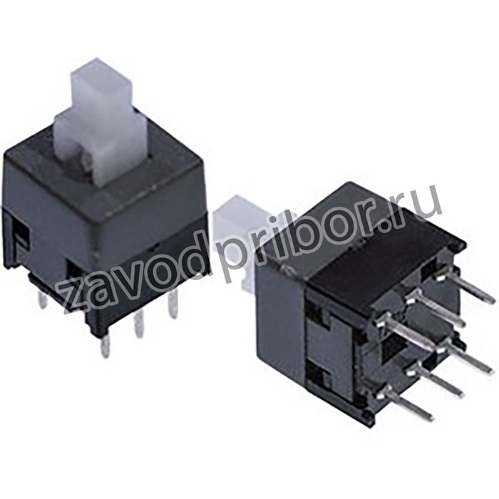 PB22E09-071 (аналог MPS-850-G), кнопка с фиксацией 8.5x8.5мм серая (PS850L)