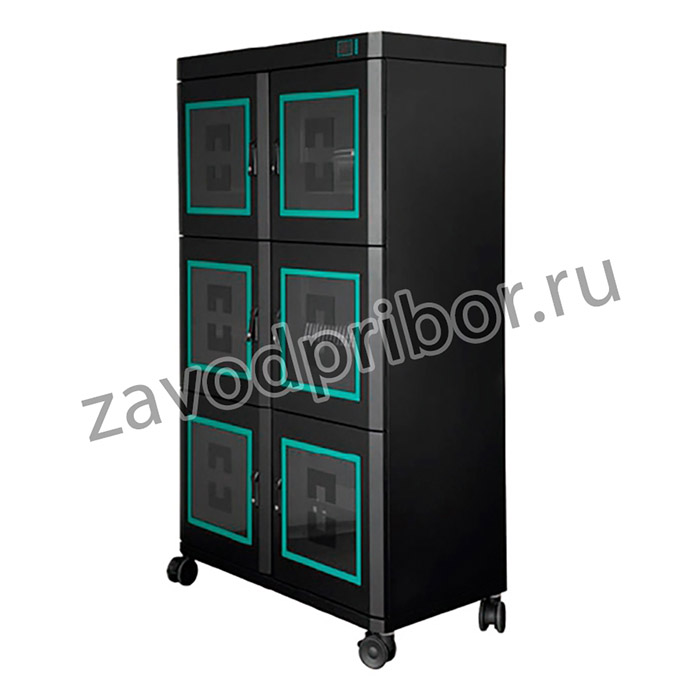 DC-6B ESD (черный) — шкаф сухого хранения антистатический с 6 секциями