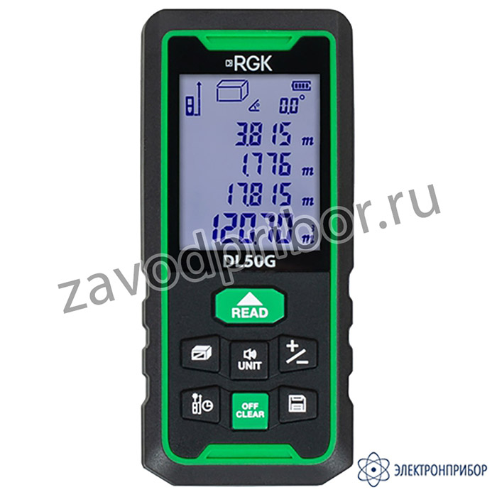 RGK DL50G — лазерный дальномер с угломером (зеленый луч)