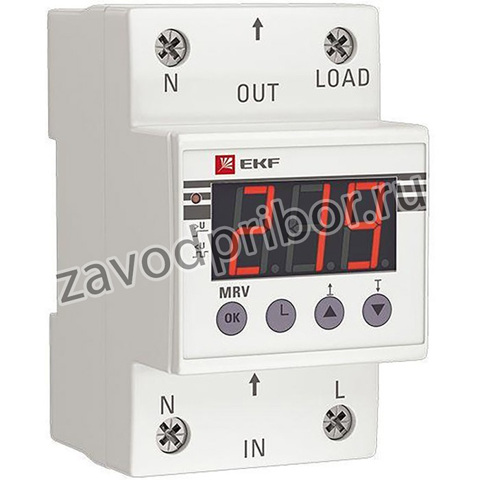 Реле напряжения с дисплеем MRV 50А PROxima EKF MRV-50A