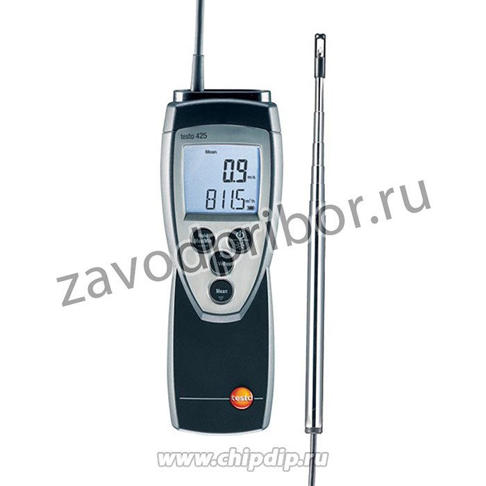 testo 425, Термоанемометр со стационарно подсоединенным зондом с обогреваемой струной (Госреестр РФ)