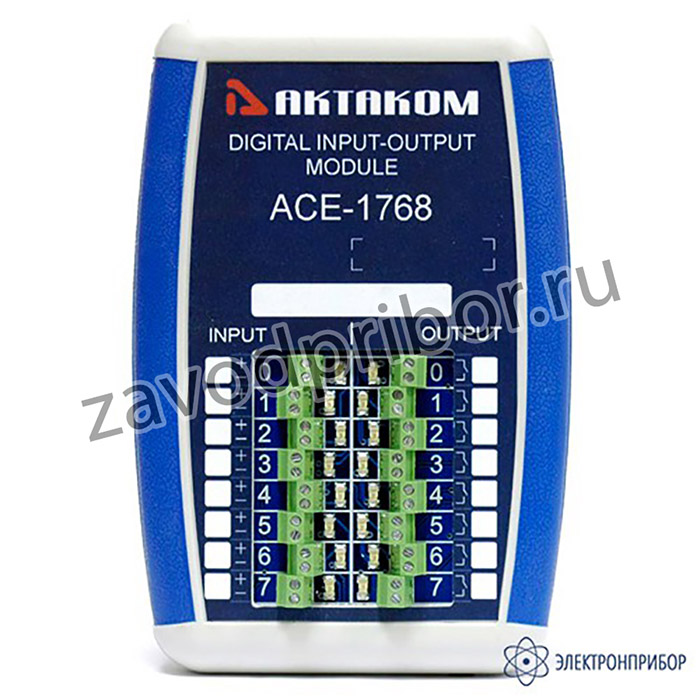 АСЕ-1768 — 8 канальный USB/LAN модуль дискретного ввода-вывода