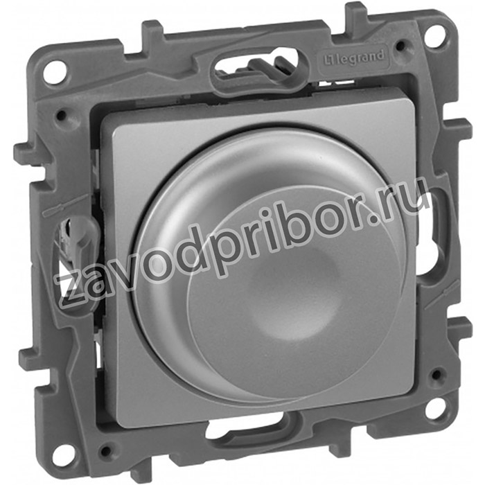 Legrand Etika Алюминимй Светорегулятор поворотный, 300Вт, без нейтрали