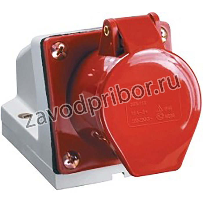 PSR12-032-4, Розетка стац. ССИ-124 32А-6ч 380В 3P+PE IP44 IEK