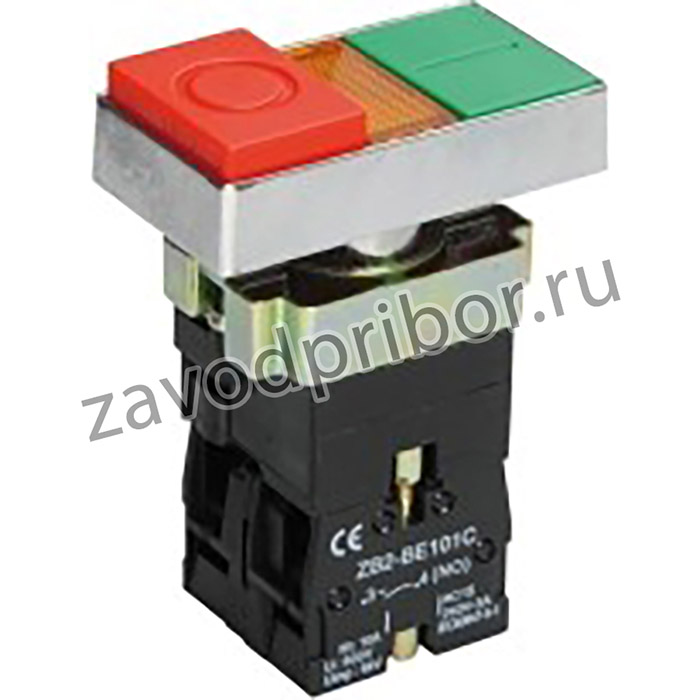 BBD40-BW-K51, Кнопка управления LAY5-BW8465 "I-O" сдвоенная с подсветкой IEK