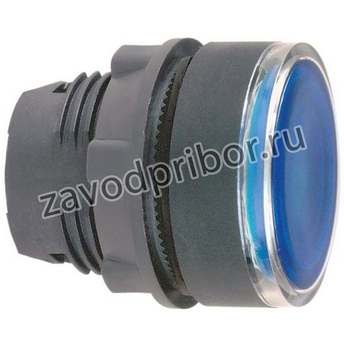 ZB5AW363, Переключатель, кнопочный, 1, 22мм, синий, IP66, Кнопка, плоская