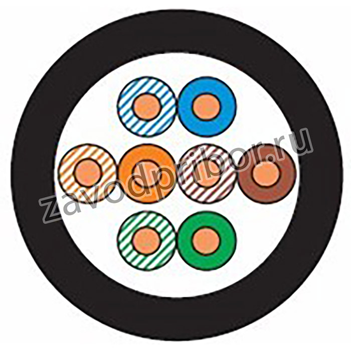 IZ-C4U5-0203-B305, Кабель Caplex Cat5e 4 пары UTP PE (внешний), чёрный, коробка 305 м