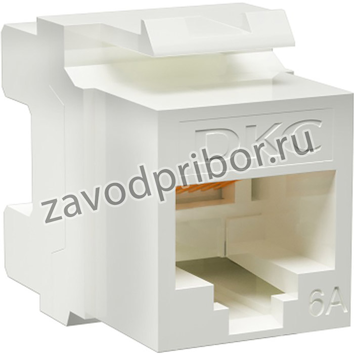 RNK6AU180WH, Модуль Keystone RJ45 CAT6А неэкр180 градусов белый