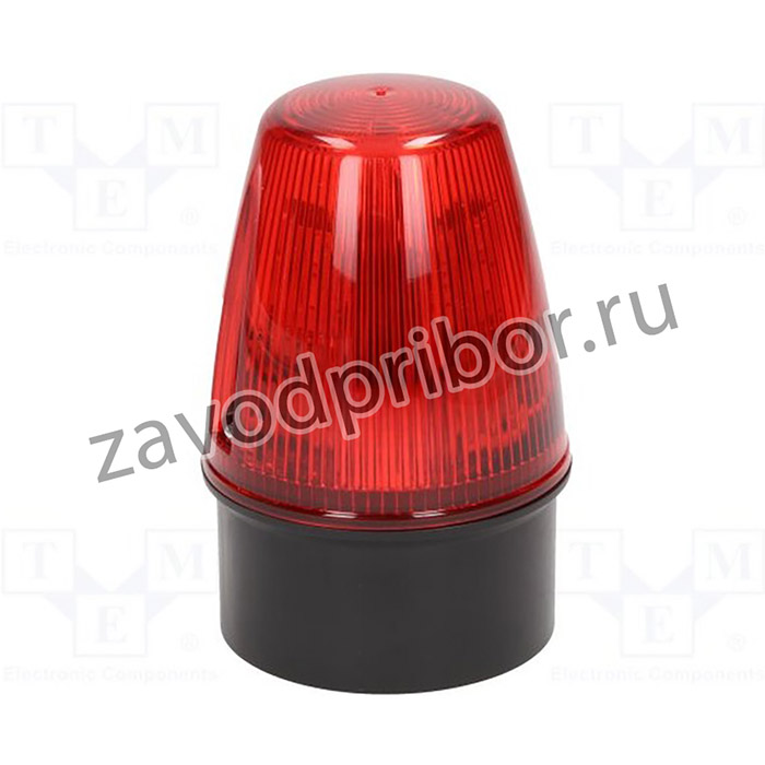 LED100-02-02, Сигнализатор: световой, непрерывный свет,мигающий свет, красный