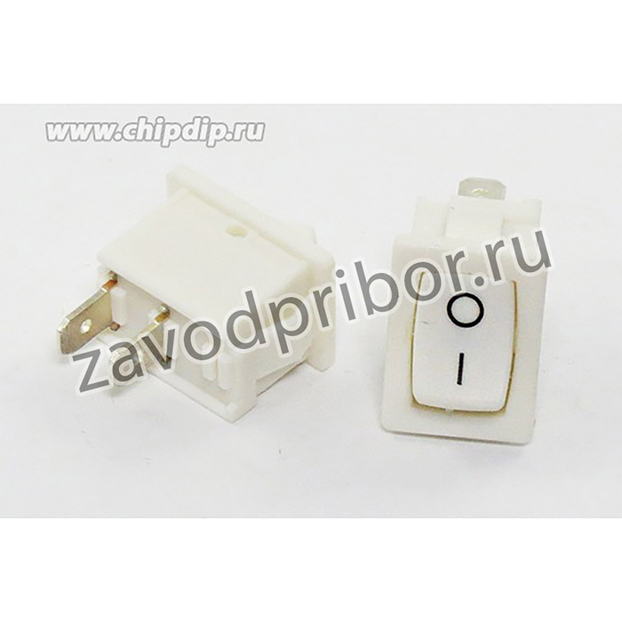 Переключатель клавишный, контакты 2T, 3А, ON-OFF, подсветка белая, MRS101-C3