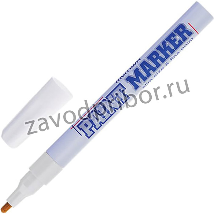 SPM05, Маркер промышл. перманентный на основе жидк. краски белый MUNHWA SLIM (толщ. линии 2.0 мм. Цвет белы