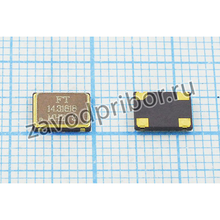 Кварцевый генератор 14318,18, SMD07050C4, 3,3В, FXO-SM7, T/CM
