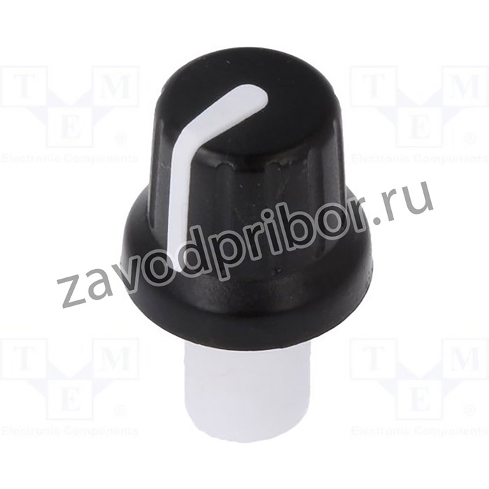 GMN-4P-WH, Ручка, с указателем, ABS, dоси: 6мм, d16x14,4мм, черный