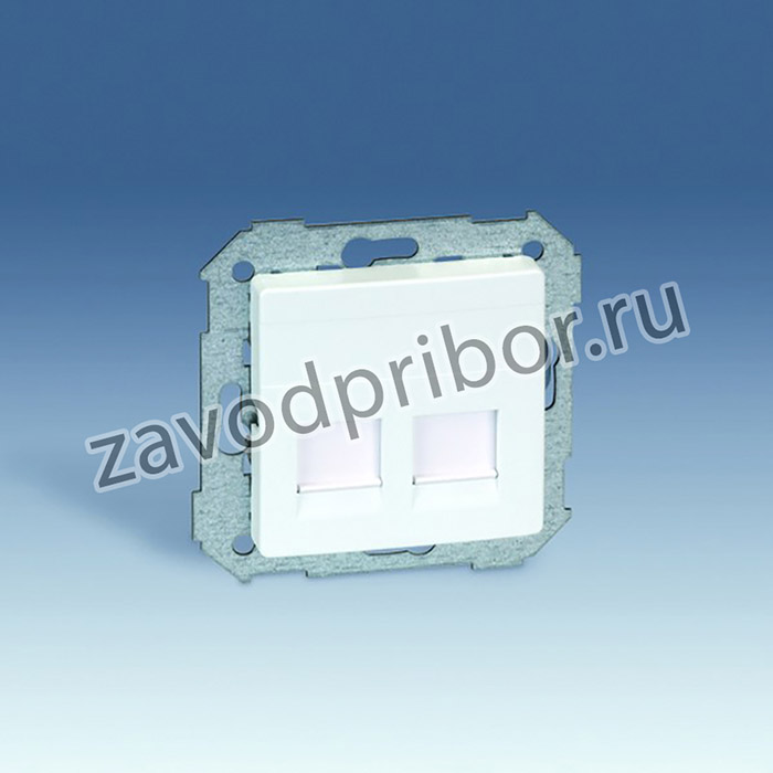 Simon 75 Мех Белый Адаптер на 2 RJ-45 75540-, 75541-, 75528-, 75544-39 АМР
