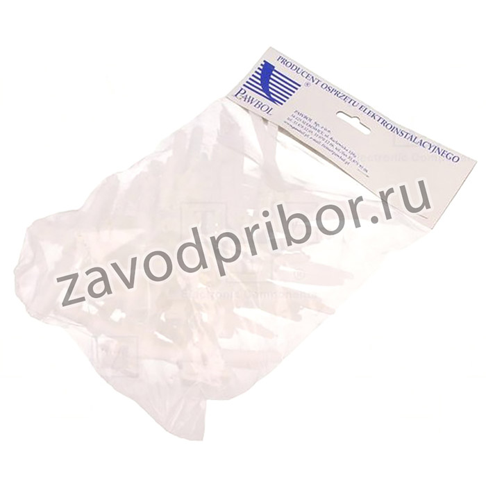 PW-H.7204A, Держатель, белый, dмонтажн.отв: 10мм, Дл: 130мм, 25шт, Серия: UM 10